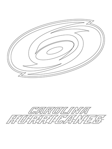 Carolina Hurricanes Logo Coloring Page